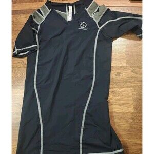 IntelliSkin Shirt Top Mens Large Black Posture Compression Tee Athletic Made USA